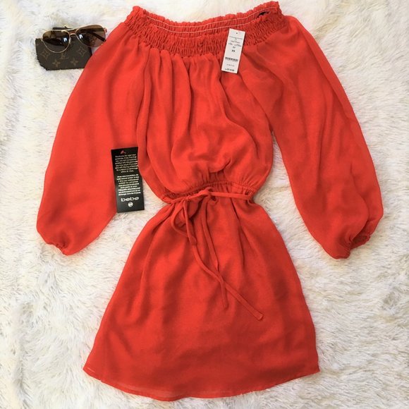 bebe Dresses & Skirts - 🎉HP🎉 Bebe Fiery Red Dress